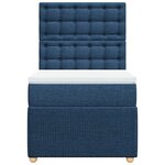 vidaXL Sommier à lattes de lit avec matelas Bleu 80x200 cm Tissu