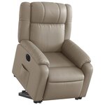 vidaXL Fauteuil inclinable électrique cappuccino similicuir