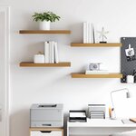 vidaXL Étagère Murale 4 Pièces Marron 50 x 23 x 4 cm Bois d'ingénierie