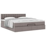 VidaXL Cadre de lit ottoman avec matelas taupe 160x200 cm tissu