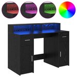 vidaXL bureau chêne noir 120x55x91 cm bois d'ingénierie