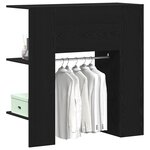 vidaXL Meuble de couloir avec étagère Chêne noir 97 5 x 37 x 99 cm