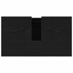 vidaXL Meuble Sous Lavabo Chêne noir 58 x 33 x 60 cm Bois d'ingénierie