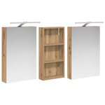 vidaXL Ensemble de Meubles de Salle de Bain 3 Pièces 110 x 10 5 x 60 5 cm