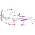 vidaXL Lit avec matelas blanc 140x200 cm similicuir