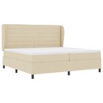 Lit Box Spring vidaXL avec Matelas Crème 200x200 cm Tissu