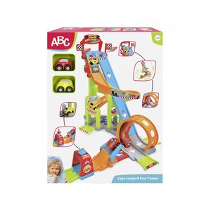 Dickie 204117002 - ABC Piste de voiture Jays Jump N Fun Tower