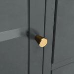 vidaXL Buffet Anthracite 75x35x70 cm Acier et verre trempé