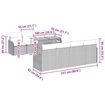 vidaXL Ensemble de canapé de jardin 7 Pièces beige et gris clair