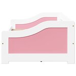 vidaXL Lit de jour et 2 tiroirs sans matelas IRUN blanc rose 90x200 cm
