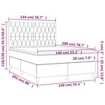 vidaXL Sommier à lattes de lit matelas et LED Bleu foncé 140x200 cm