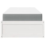 vidaXL Lit avec matelas blanc 100x200 cm bois massif de pin