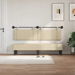 vidaXL Tête de lit suspendue Crème Tissu