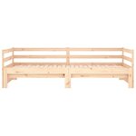 vidaXL Lit coulissant 2x(80x200) cm Bois de pin massif