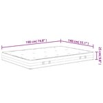 vidaXL Matelas à ressorts ensachés dureté moyenne 140x190 cm
