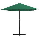 vidaXL Parasol d'extérieur et mât en aluminium 460x270 cm vert