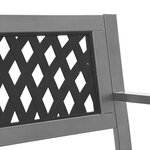 vidaXL Banc de jardin Noir 120 cm Acier