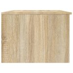 vidaXL Table basse blanc et chêne sonoma 102x50x36cm bois d'ingénierie