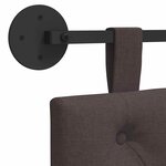 vidaXL Tête de lit suspendue Marron foncé Tissu