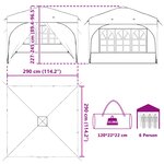 vidaXL Tente de fête pop-up 290 x 290 x 245 cm Taupe