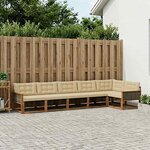 vidaXL Ensemble de canapés d'extérieur 6 Pièces Naturel et Beige