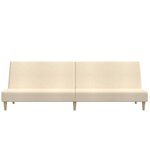 vidaXL Canapé-lit à 2 places crème tissu