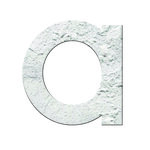 Numéro A - Numéro adhésif pour boîtes aux lettres- Pierre véritable 50 mm Albatre