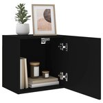 vidaXL Meubles TV muraux 2 Pièces noir 40 5x30x40 cm bois d'ingénierie