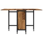 vidaXL Table à manger pliante avec roulettes 130 x 80 x 76 5 cm