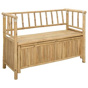 vidaXL Banc de Rangement de Jardin 110 x 47 x 80 cm Bambou Naturel