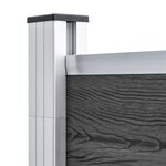 vidaXL Ensemble de panneau de clôture WPC 1391x186 cm Noir