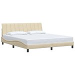 vidaXL Cadre de lit sans matelas Hanko crème 180x200 cm tissu