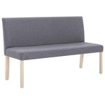 Banquette pouf tabouret meuble banc 139 5 cm gris clair polyester 3002101