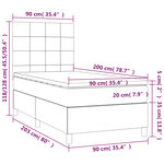 vidaXL Sommier à lattes de lit avec matelas Vert foncé 90x200 cm