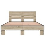 vidaXL Cadre de lit sans matelas chêne sonoma 140x190 cm