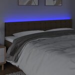 vidaXL Tête de lit à LED Marron Foncé 160x5x78/88 cm Tissu
