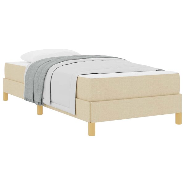 vidaXL Lit à ressorts avec matelas Crème 80 x 200 cm tissu