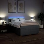 vidaXL Sommier à lattes de lit avec matelas Gris clair 140x190cm Tissu