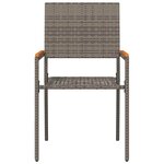 vidaXL Chaises empilables de jardin 2 Pièces Gris et marron
