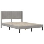 vidaXL Cadre de lit avec tête de lit Gris clair 120 x 200 cm Velours