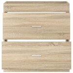 vidaXL Meuble sous lavabo de salle de bain Chêne Sonoma