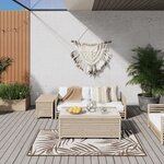 vidaXL Tapis d'extérieur marron et blanc 80x150 cm design réversible