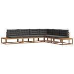 vidaXL Ensemble de canapés d'extérieur 6 pc Naturel et Anthracite