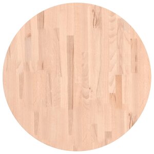 vidaXL Dessus de table Ø70x4 cm rond bois massif de hêtre