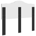 vidaXL Tête de lit Chêne noir 135 cm Bois d'ingénierie