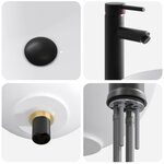 vidaXL Lavabo de salle de bains Noir Mat 32 x 32 x 13 cm métal