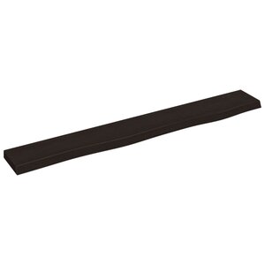 vidaXL Étagère murale marron foncé 80x10x2 cm bois chêne massif traité