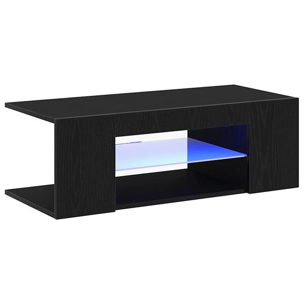 vidaXL Meuble TV Noir 90 x 39 x 30 cm Bois d'ingénierie