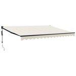 vidaXL Auvent rétractable automatique crème 4 5x3 m