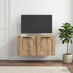 vidaXL Meuble TV mural 59 5 x 41 x 30 cm Chêne artisanal